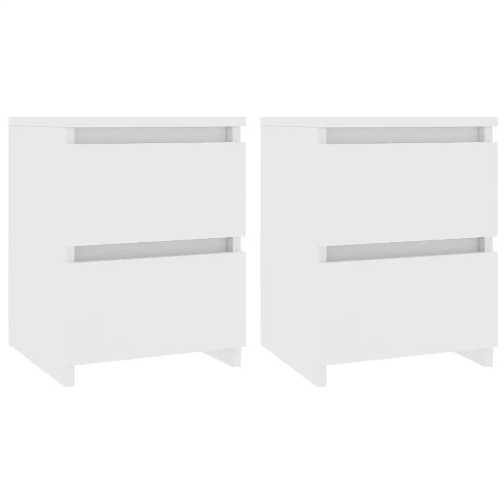 Comodini 2 pz Bianco 30x30x40 cm in Legno Ingegnerizzato cod mxl 31225