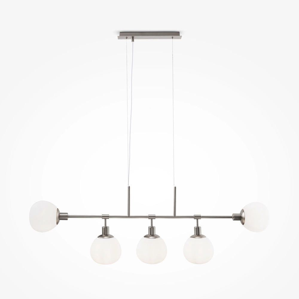 Maytoni Lampadario Sospensione Erich 5 luci E14 nichel metallo diffusore vetro