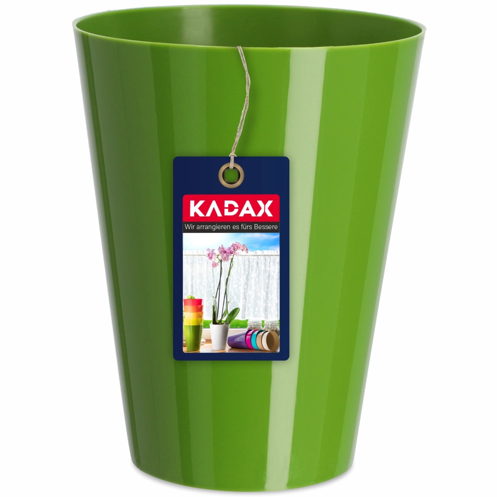 Vaso per orchidee KADAX in plastica, verde, resistente, 13 cm