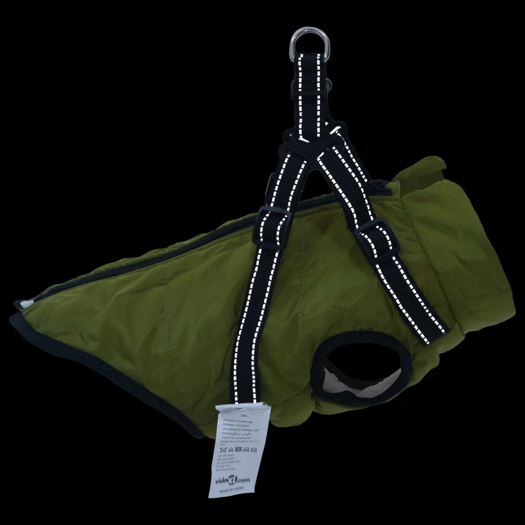 Cappotto per Cani Verde militare L32 Pile e Poliestere 3422513
