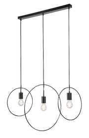 Lampada a sospensione Rabalux Dilara 3xE27 nero opaco