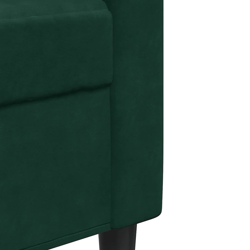 Divano a 3 Posti-Sofa 3 Posti Verde Scuro 210 cm in Velluto