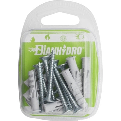 10 PZ TASSELLI  CON VITE BLISTER- pz.10 x Diam. 6- FAIDF- pezzi 1