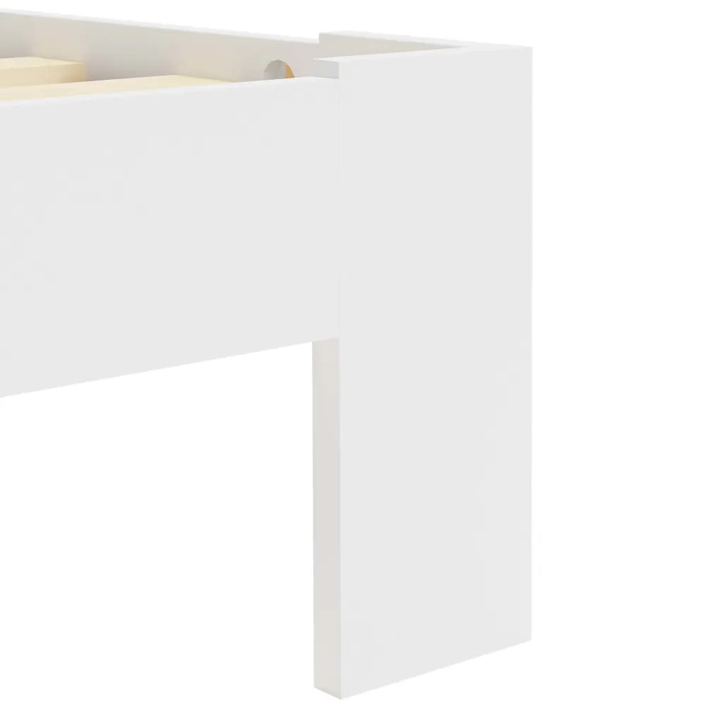 Letto matrimoniale | Letto per adulti | Giroletto senza Materasso Bianco 160x200 cm Legno Massello Pino