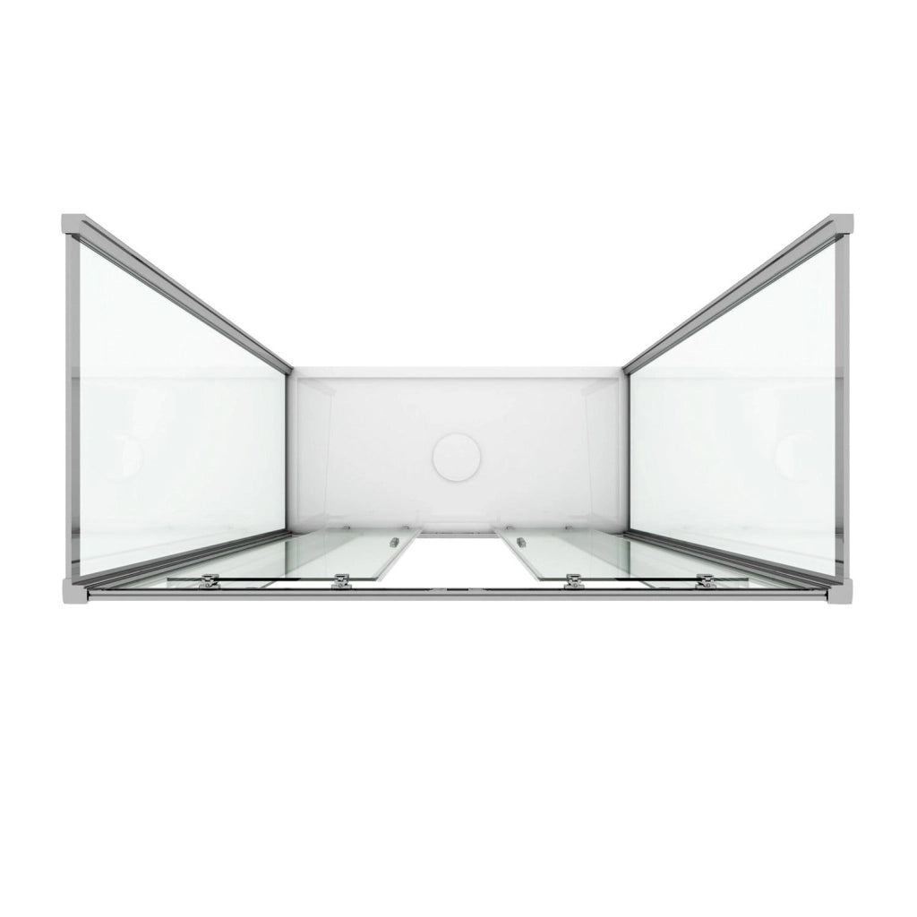 Box Doccia 3 Lati 90x120x90 cm 2 Ante Scorrevoli in Cristallo Trasparente 6mm H198 Fosterberg Viborg Trio