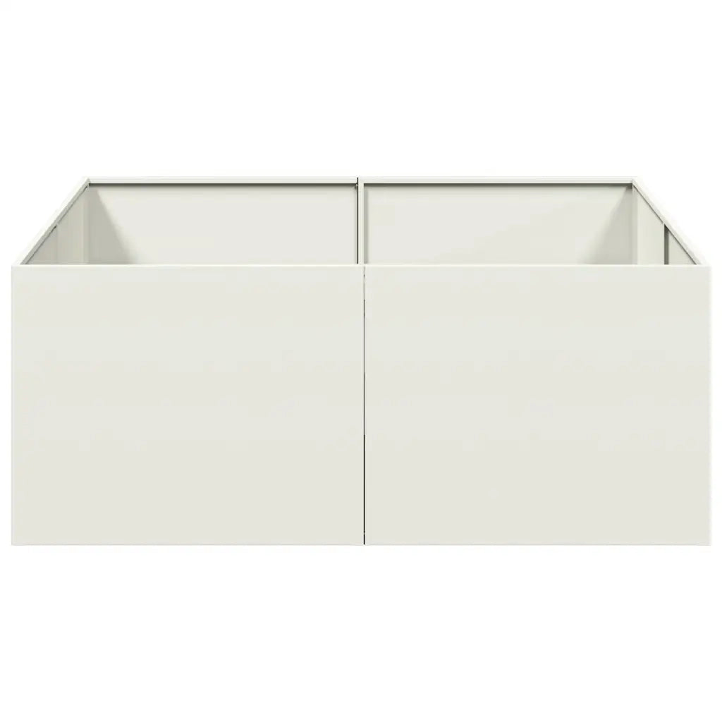 Fioriera Bianca 100x100x40 cm in Acciaio 860816