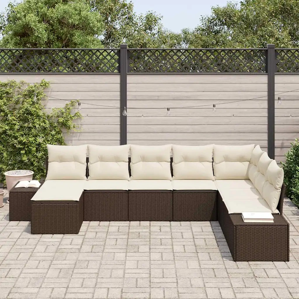 Set Divano da Giardino con cuscino 8 pcs polyrattan 3347178