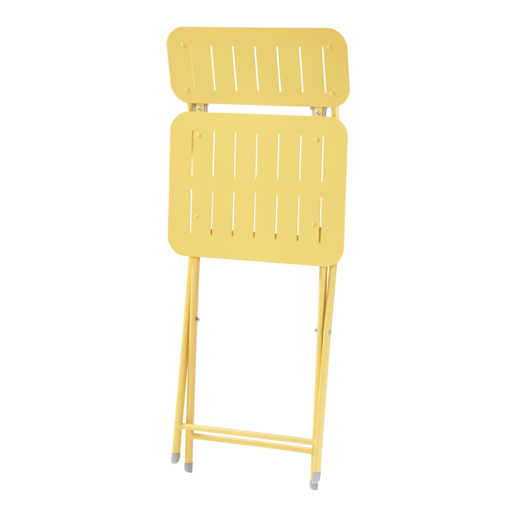 Set Sande di 2 Sedie Pieghevoli - Giallo [en.casa]