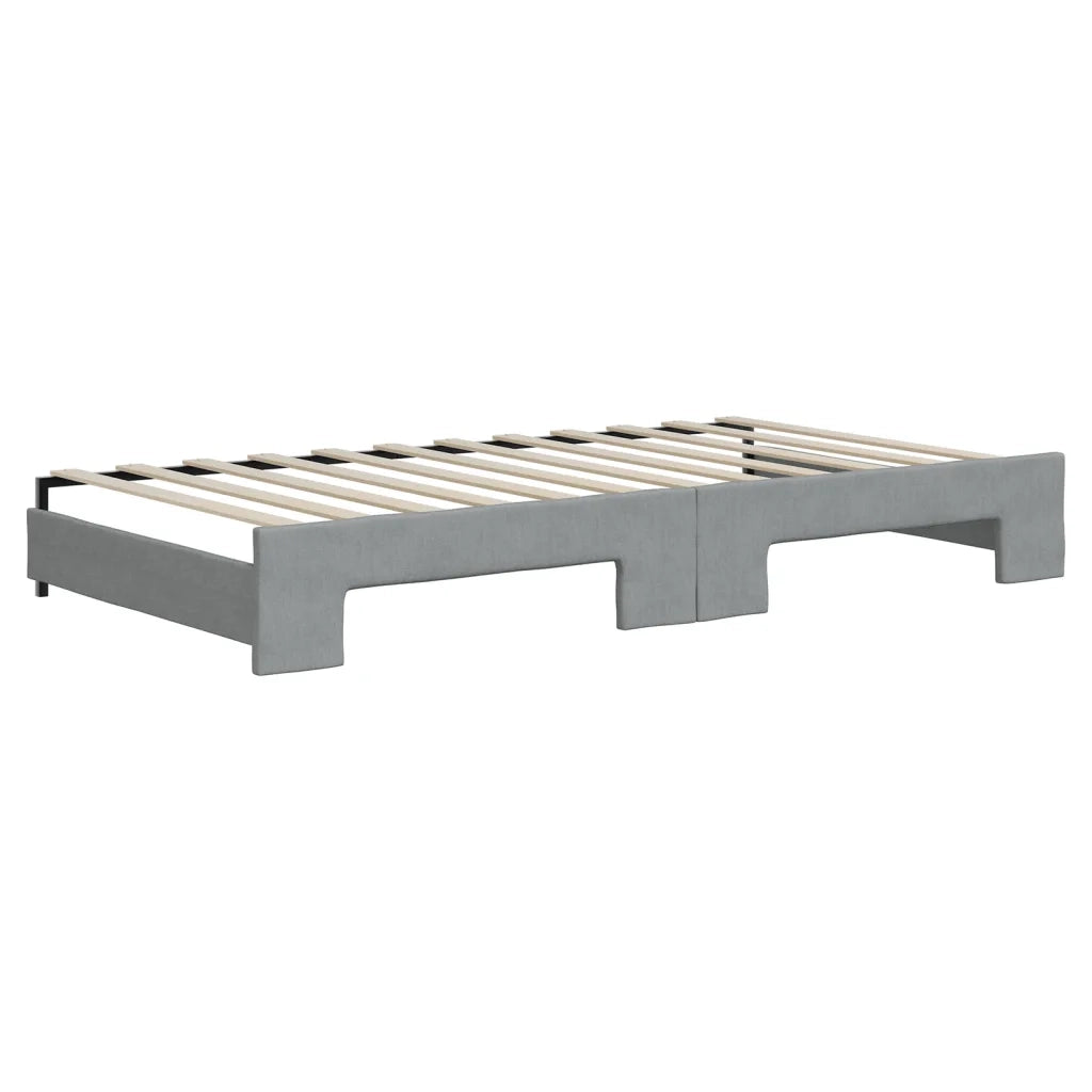 Divano letto | Sof¨¤ letto | Letto singolo Estraibile Grigio Chiaro 100x200 Tessuto