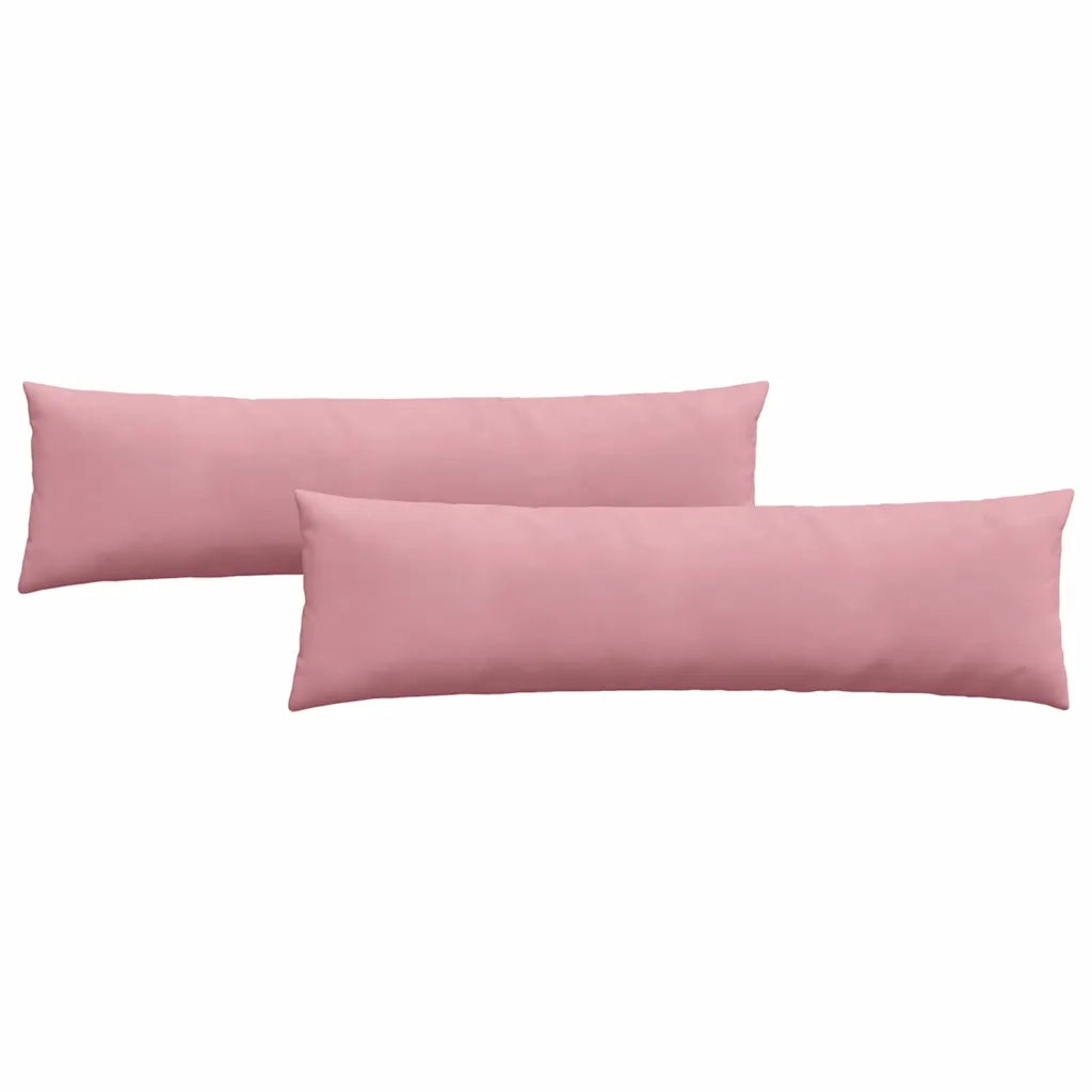 Cuscini da Divano 2 pz-Set di 2 Cuscini per Sofa Rosa 145 x 40 cm Tessuto in Cords