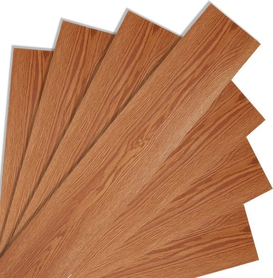 Pavimento in PVC - Pavimenti in PVC - Pavimento in vinile - Pavimenti in vinile - Naturale - 91,5 x 15,2 cm x 1,5 mm - Spessore 1,5 mm - 7 piastrelle - Stile Classico Caldo Eichen