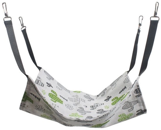 Hangmat per Animali - letto per animali appeso - morbida hangmat per animali per estate e inverno - hangmat per animali - letto per animali - stampata a doppia faccia - lavabile - adatta per animali fino a 9 kg - 35 x 35 cm