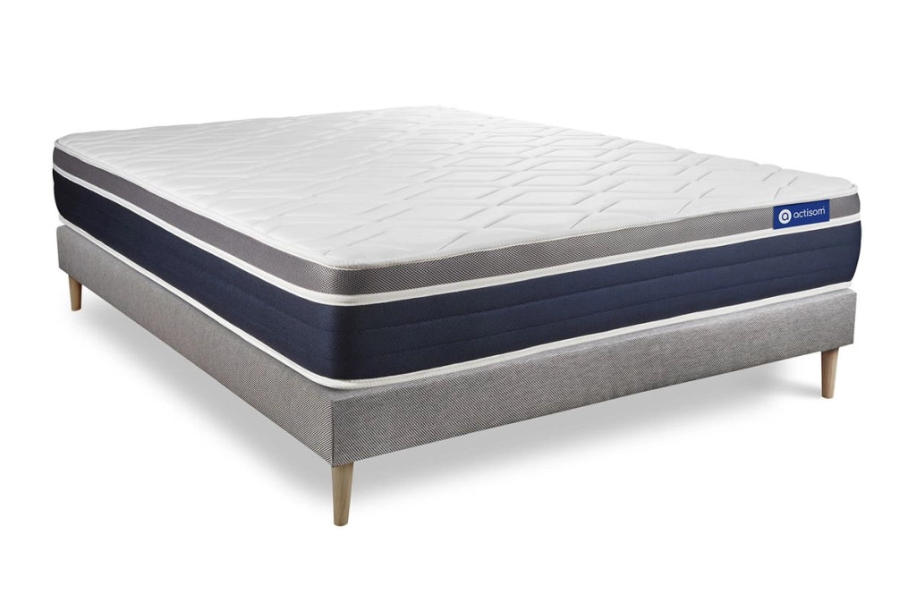 Kit rete e materasso Actiflex confort 130x220cm - Spessore : 26cm - Molle insacchettate e memory foam - Moderatamente rigido
