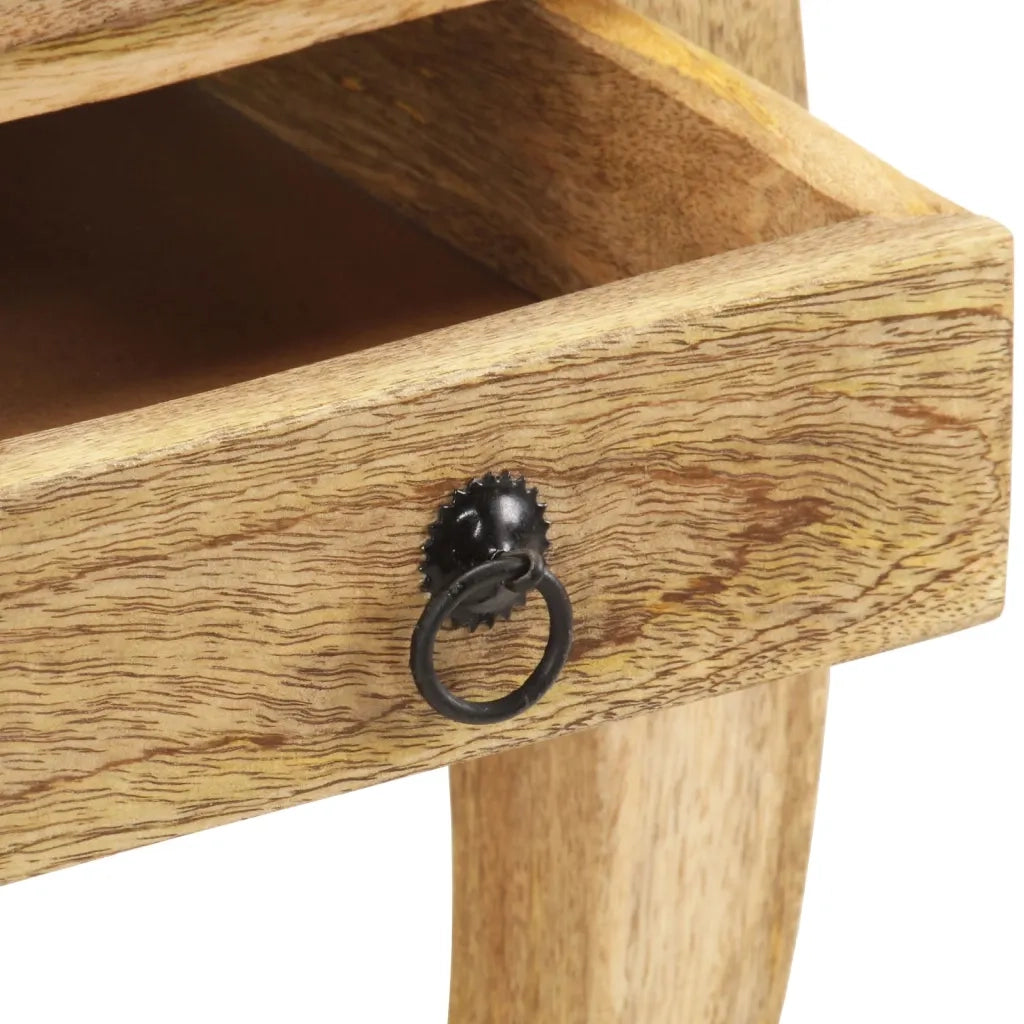 Comodino 28x28x46 cm in Legno Massello di Mango 321707