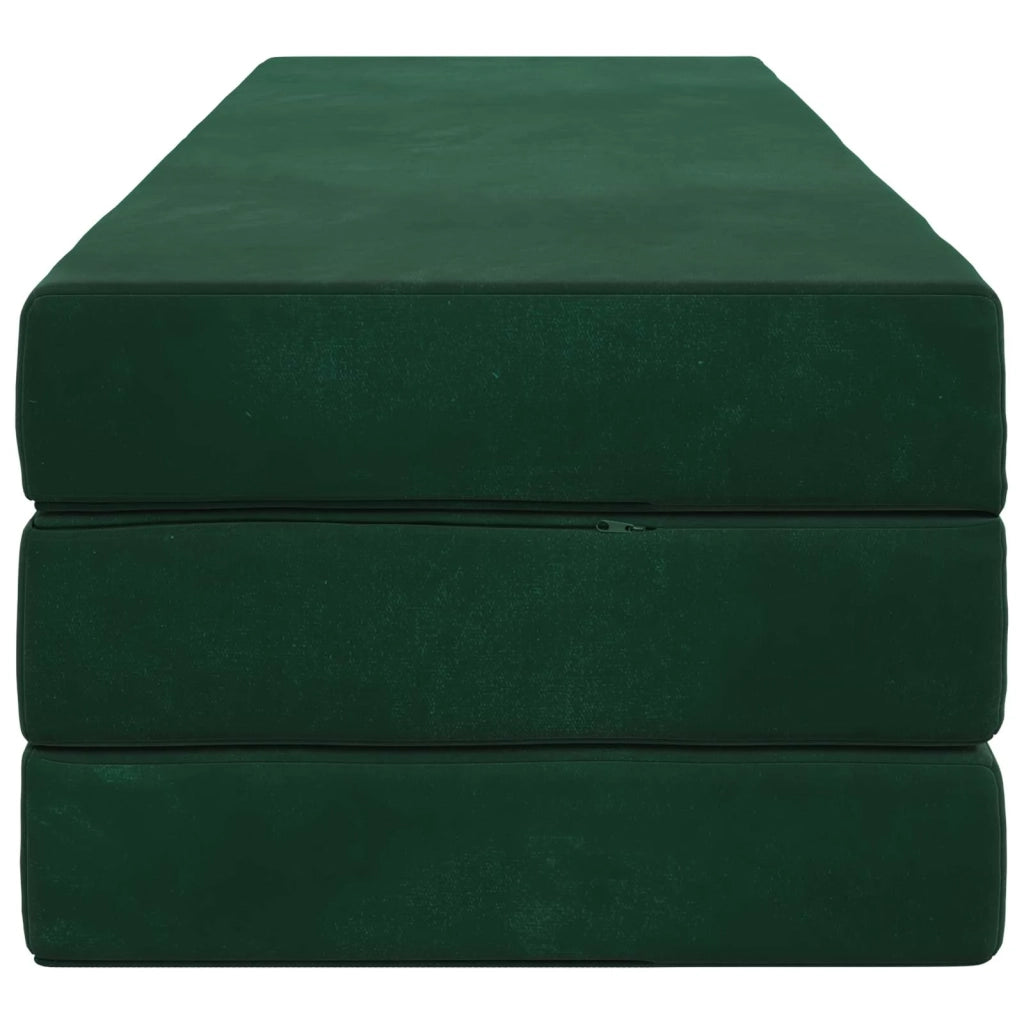 Divano Letto Pieghevole 180 x 67 x 45 cm Verde Scuro 900253