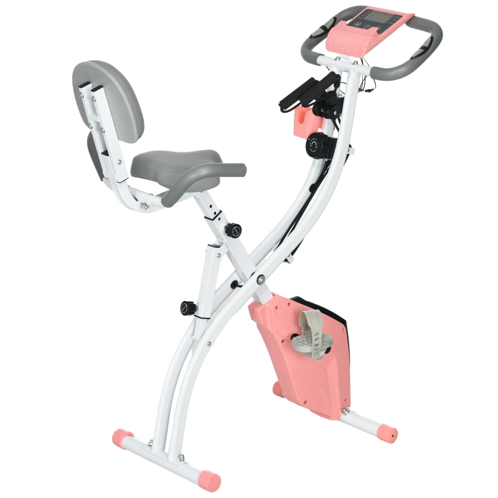 Bicicletta da camera pieghevole con display LCD e 8 livelli di resistenza magnetica ¨C Minimal ¨C Grigio