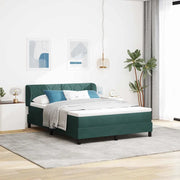 Letto a molle con testiera Verde scuro 140 x 200 cm Velluto 3340445