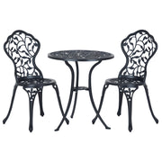 Set tavolino da caff¨¨ con 2 sedie per balcone ¨C Minimal ¨C nero