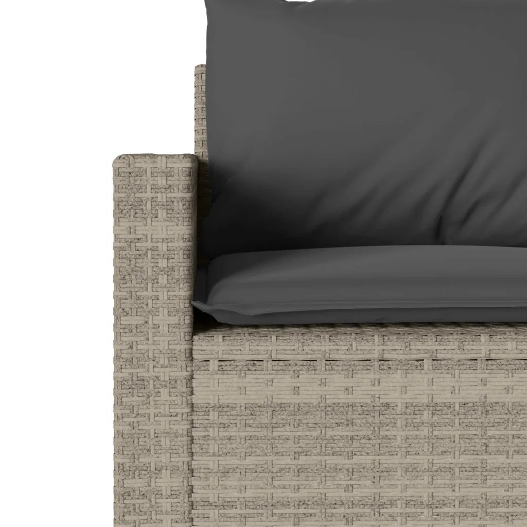 Set da Pranzo da Giardino 2 pz con Cuscini in Polyrattan Grigio 366334