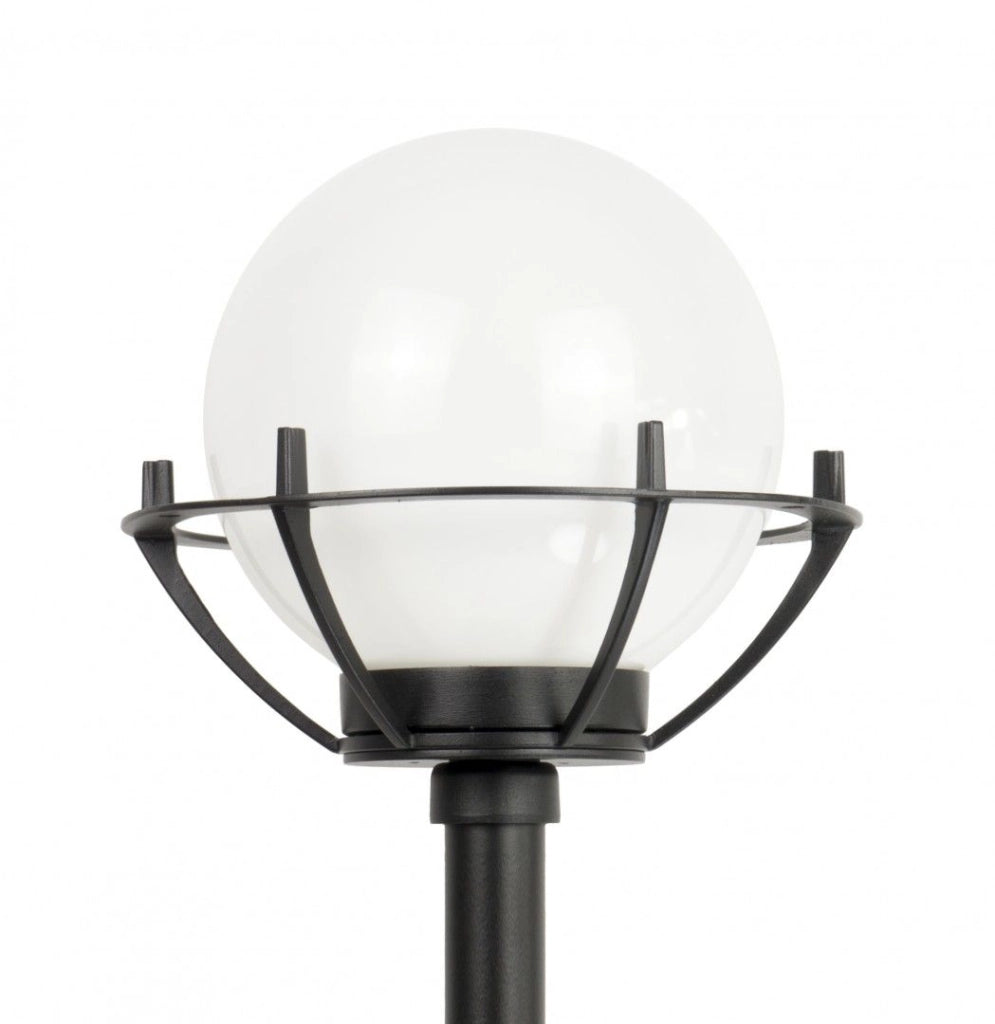 Lampione da giardino 72cm sfera 25cm E27 nero IP43
