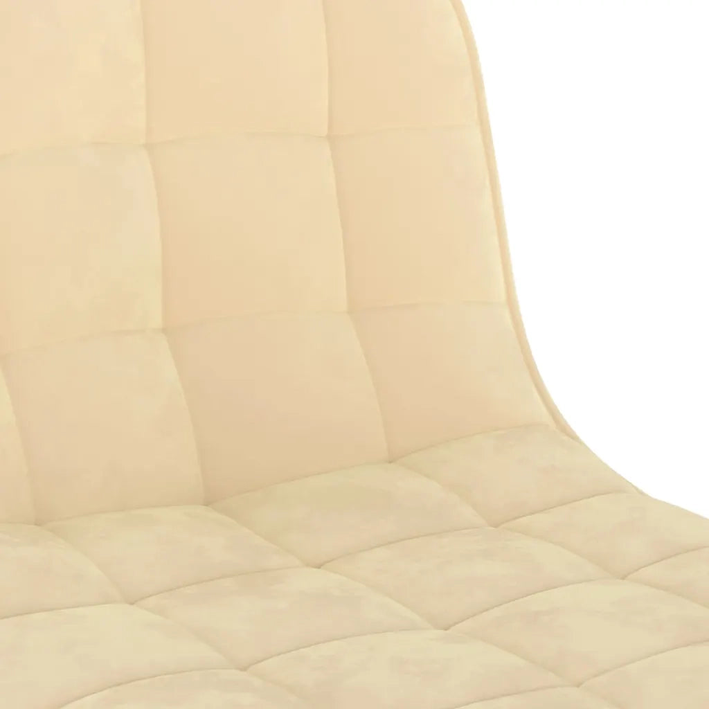 Sedie da Bar 2 pz Crema in Velluto 333990