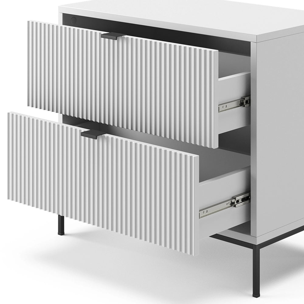 Vicco Comodino camera da letto Bianco Set di 2