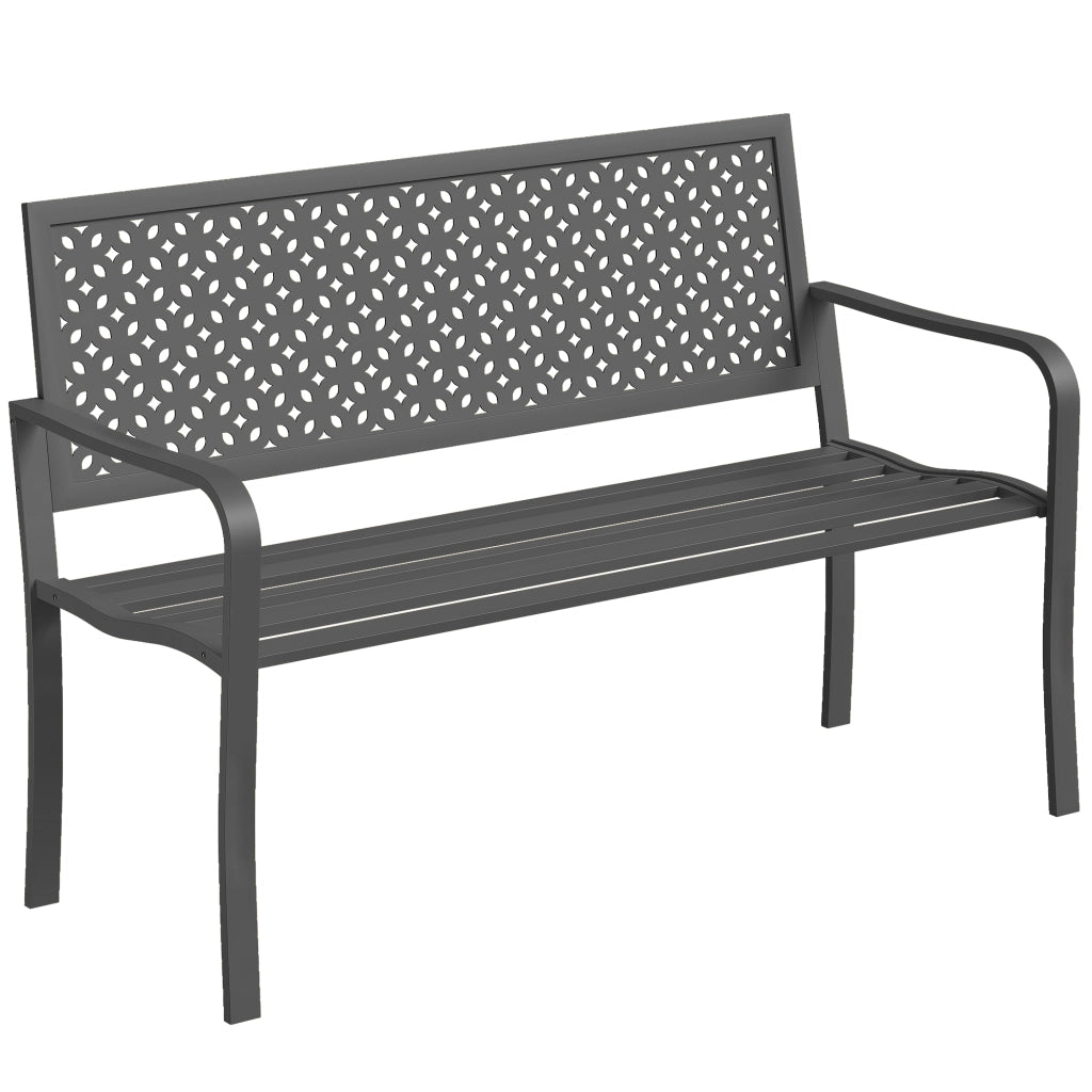 Panchina da Giardino 2 Posti ¨C Minimal ¨C Metallica Antracite
