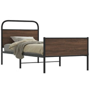 Giroletto senza Materasso-Struttura Letto Rovere Marrone 90x190cm in Truciolato 331037