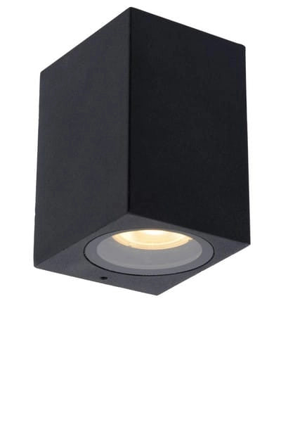 Applique esterno Lucide Zaro nero alluminio GU10 IP44