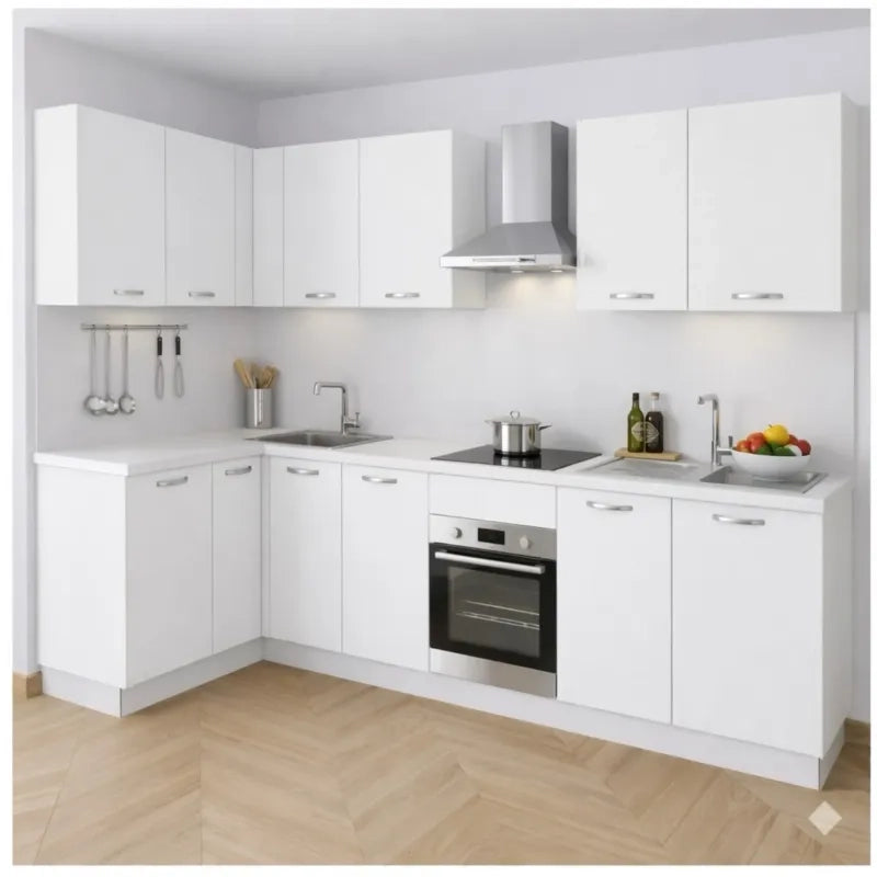 Pensile Cucina  in Legno Nobilitato Bianco Mobile Alto con 1 Anta, Pensile Componibile Moderno Made in Italy (H90XL40XP33cm)