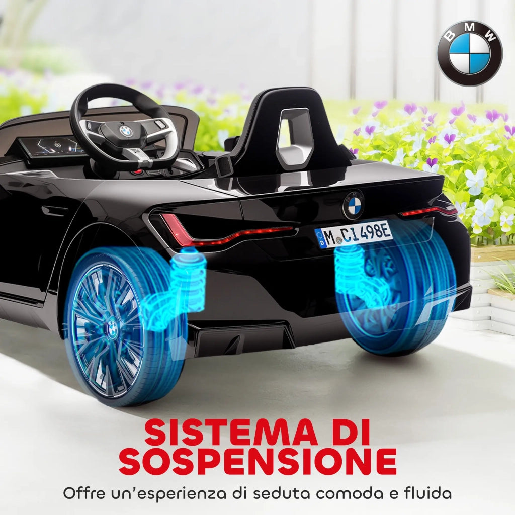 Macchina Elettrica per Bambini 12V con Licenza BMW I4 Nera