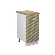 Mobiletto base per cucina Fame-Line Pannello in quercia/Bianco 40 cm, PL Rovere Vicco