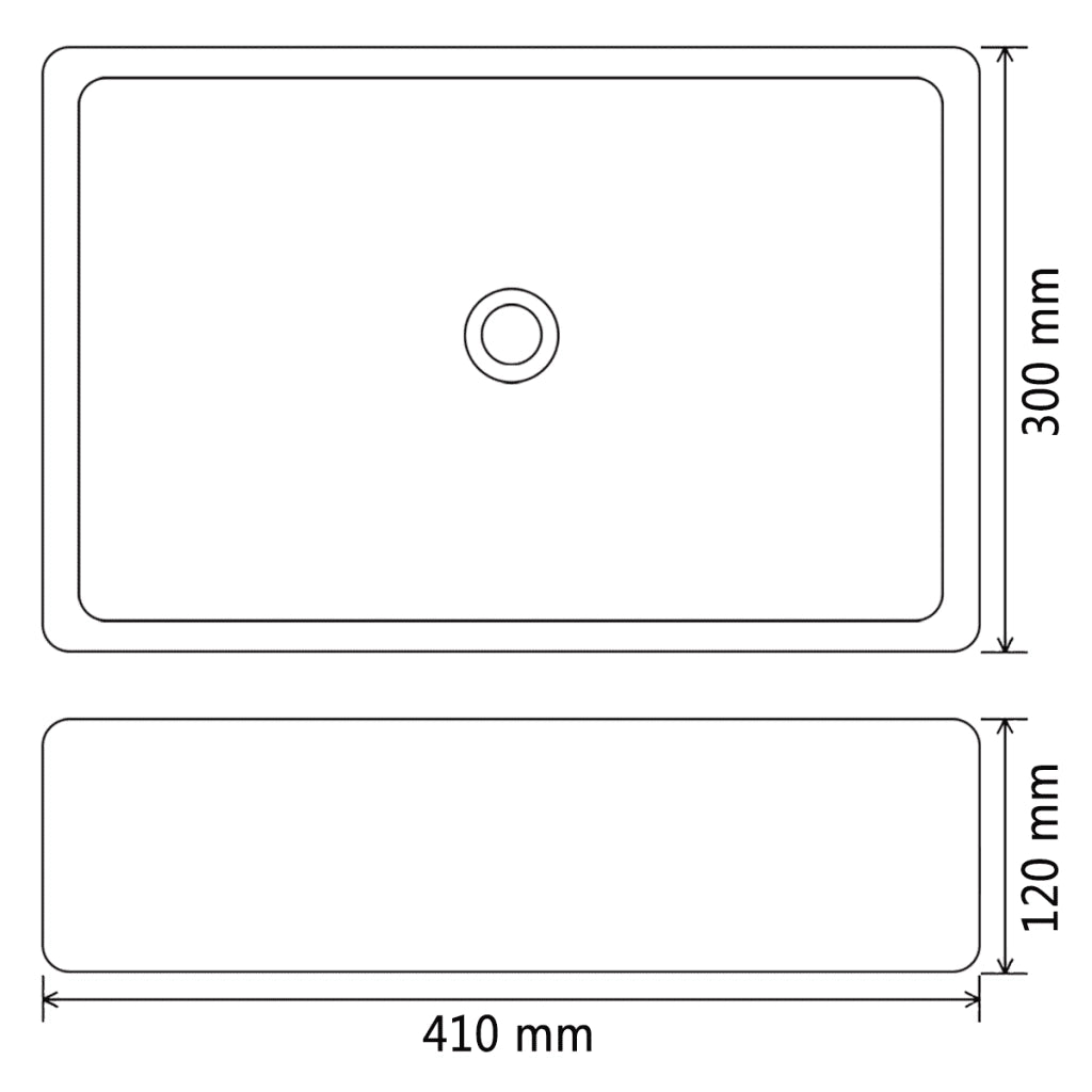 Lavandino in Ceramica Bianca 41x30x12 cm cod mxl 54254
