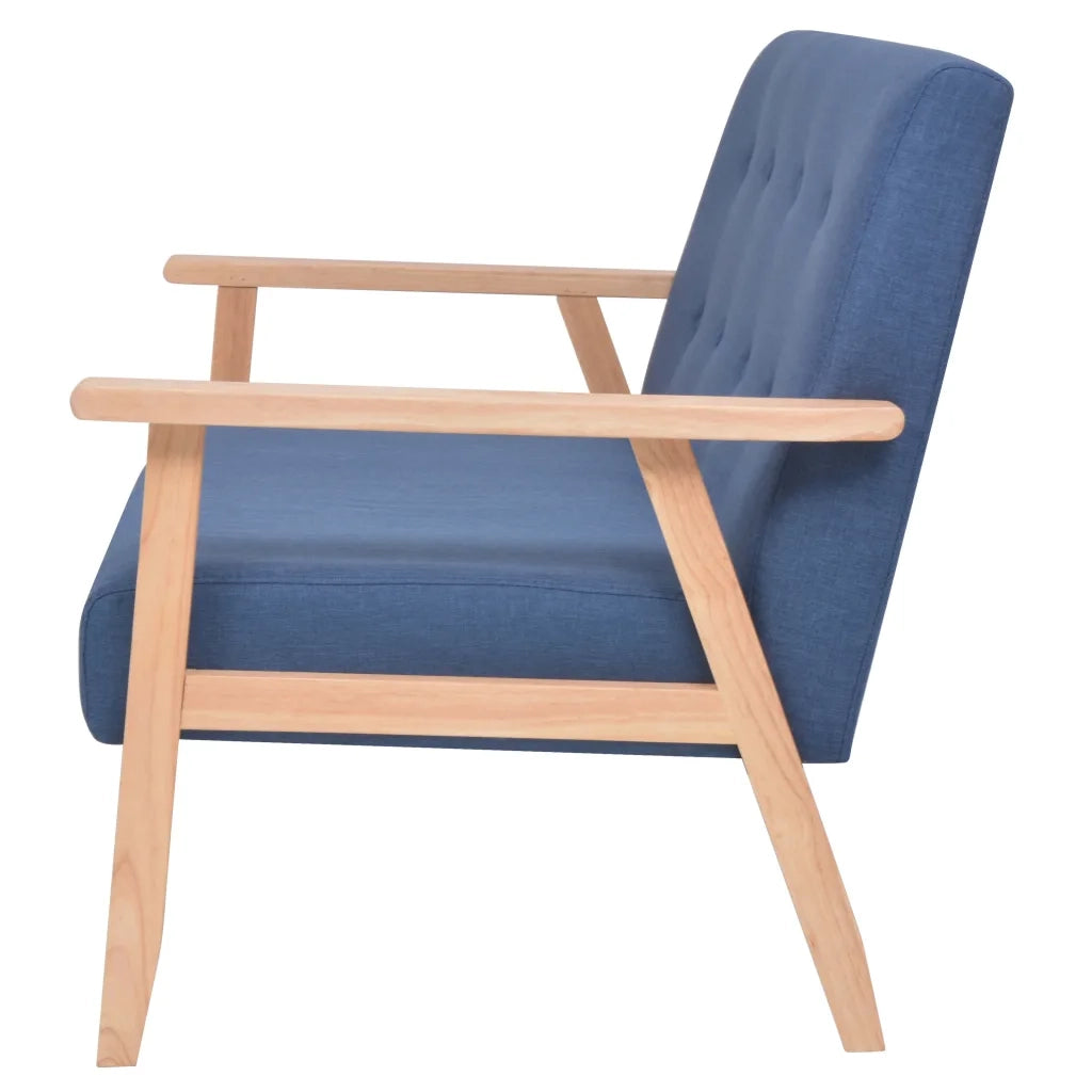 Divano a 2 Posti in Tessuto Blu 244655
