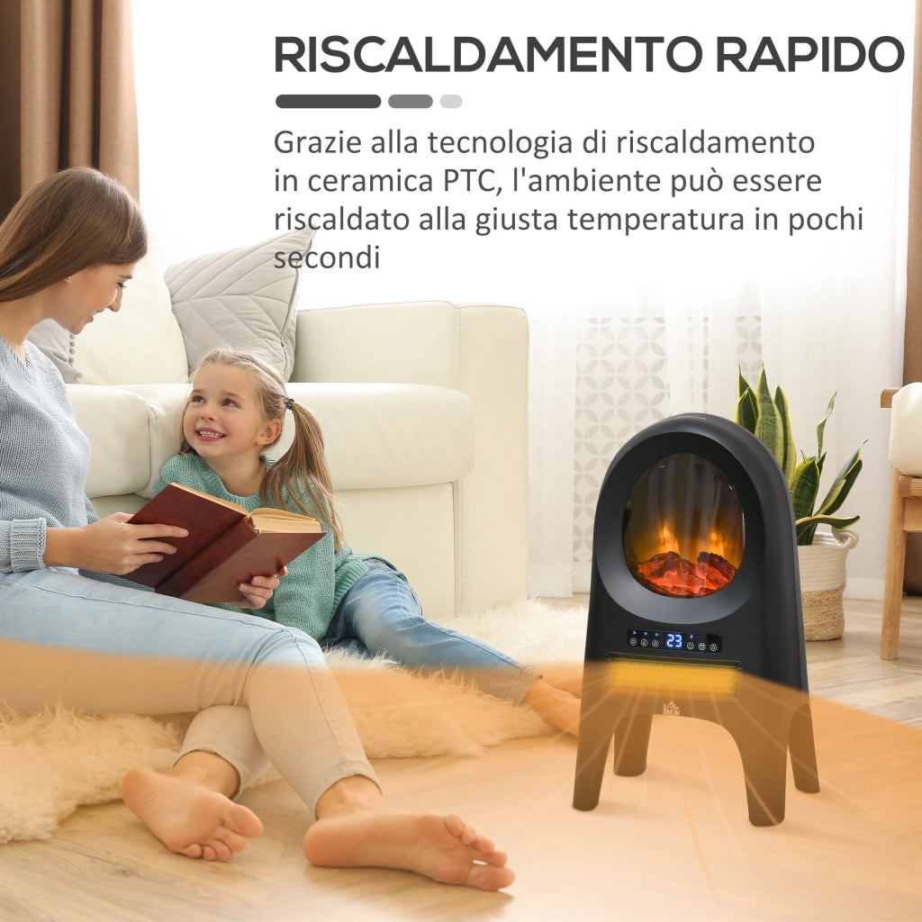 Termoventilatore 3 Modalit¨¤ 3 Temperature ¨C Minimal ¨C 33.7x25.5x60.4 cm Nero