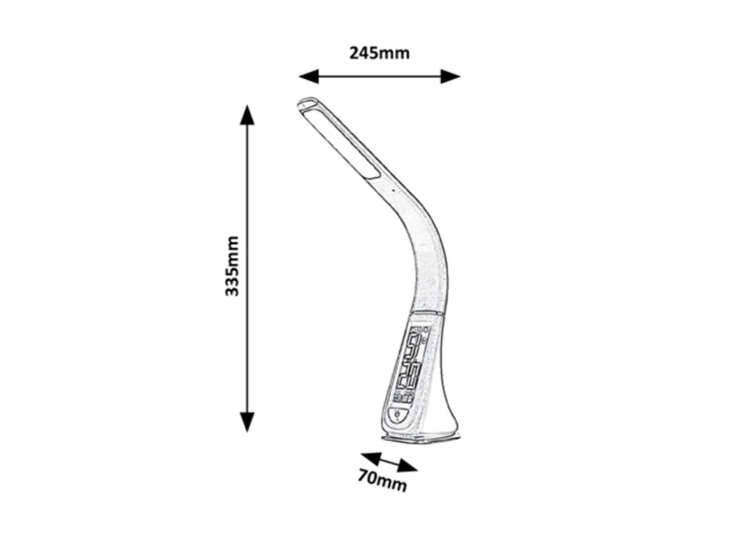 Lampada da scrivania con display nera LED 5W Rabalux