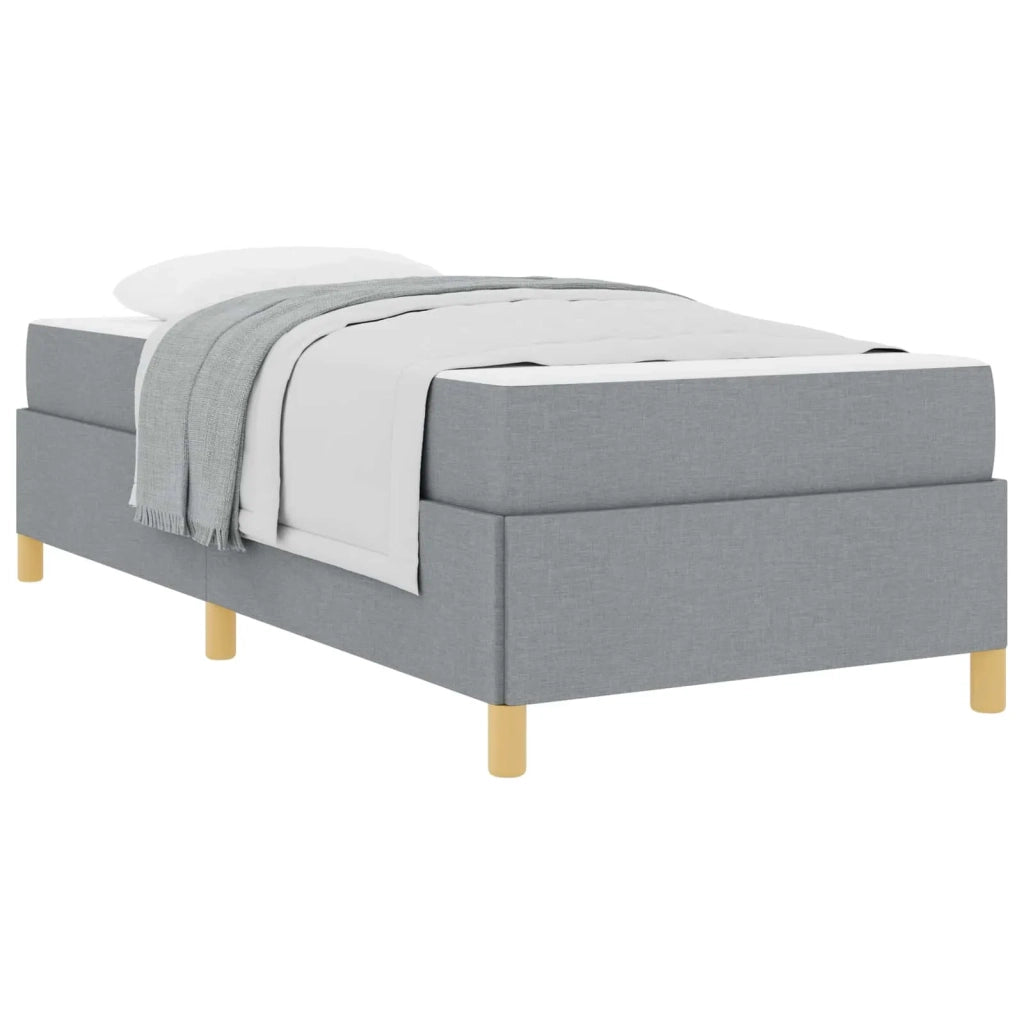 Struttura del letto Grigio chiaro 90 x 190 cm Tessuto