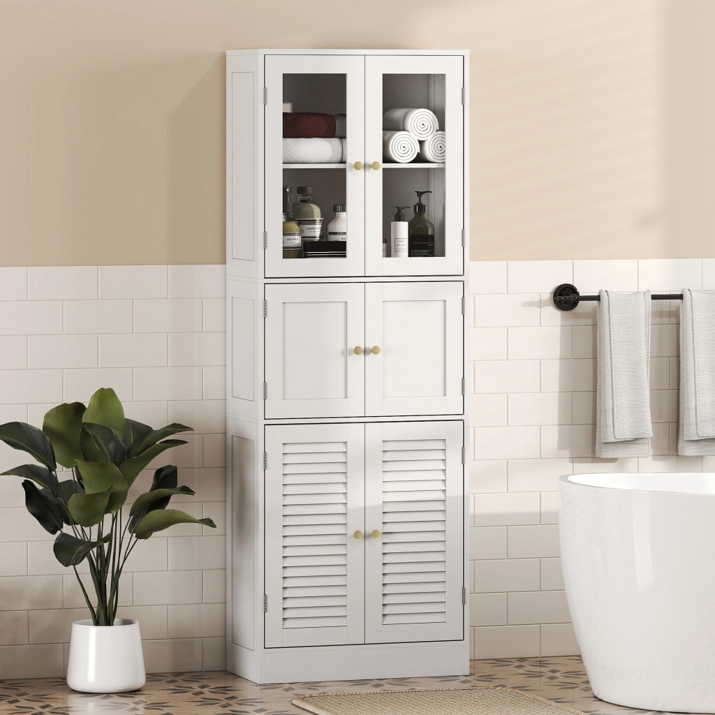 Mobile da bagno alto con 6 ante ¨C Minimal ¨C Bianco