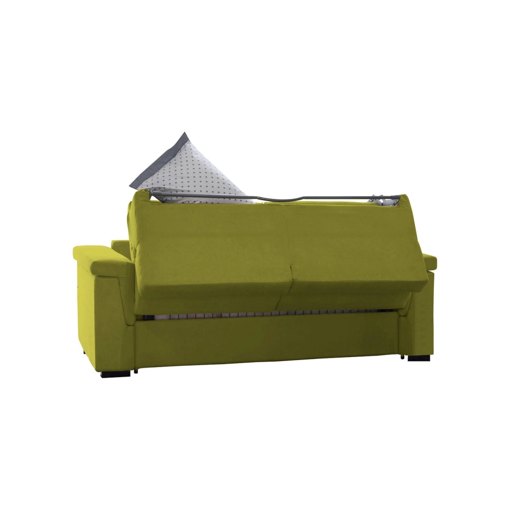 Tenna, Divano Letto 2 Posti Sfoderabile Made in Italy, 185x95 cm Verde
