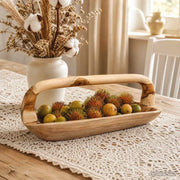 Fruit Bowl JEPARA Teak Brown 61 x 21 x 21 cm 42010343