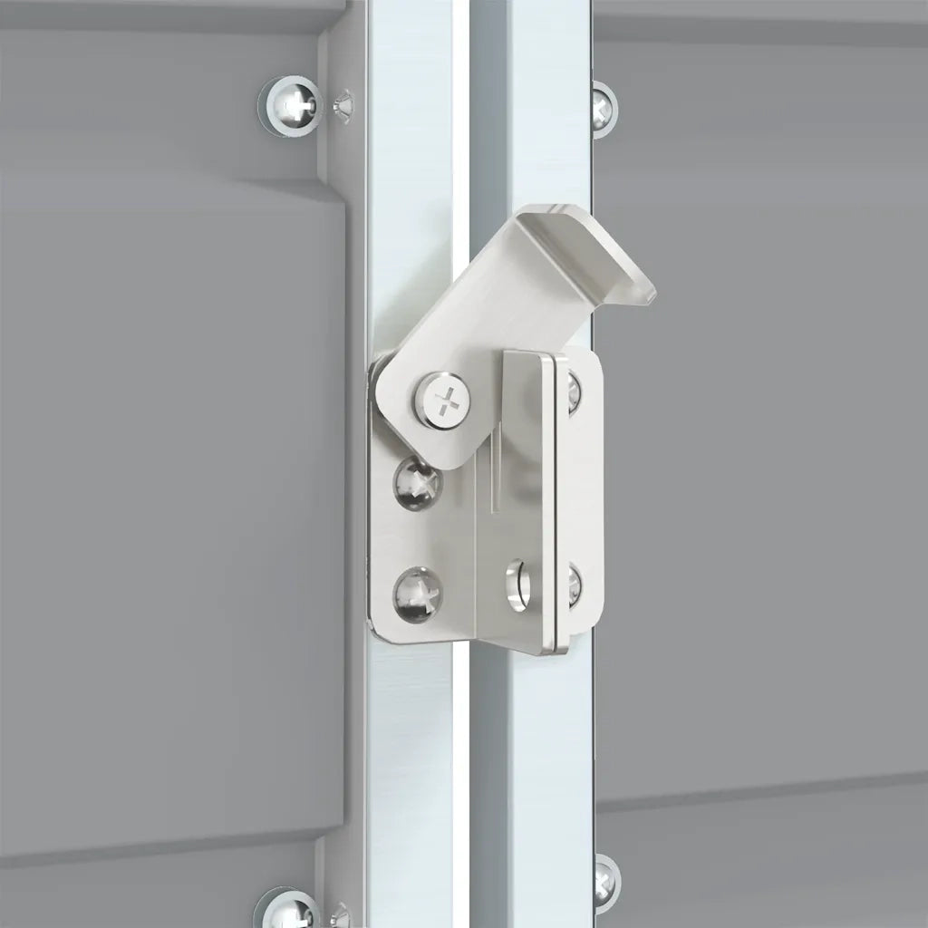 vidaXL Copribidone con Ruote per 2 Bidoni Grigio 144x81x113 cm Acciaio