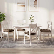 Cuscini per Seduta 4 pcs Marrone 40 x 40 x 12 cm Tessuto 42015064