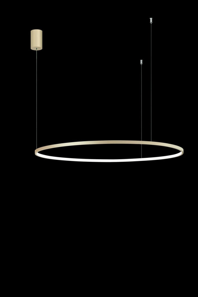 SOSPENSIONE SOEL D.100CM ORO LED 3000K 47W MAX 4474LM DIMMERABILE