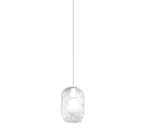 SOSPENSIONE OTTONE SAT. 2 LUCI SPOSTABILE VETRI TRASPARENTE 1181OS-S2 S-TR