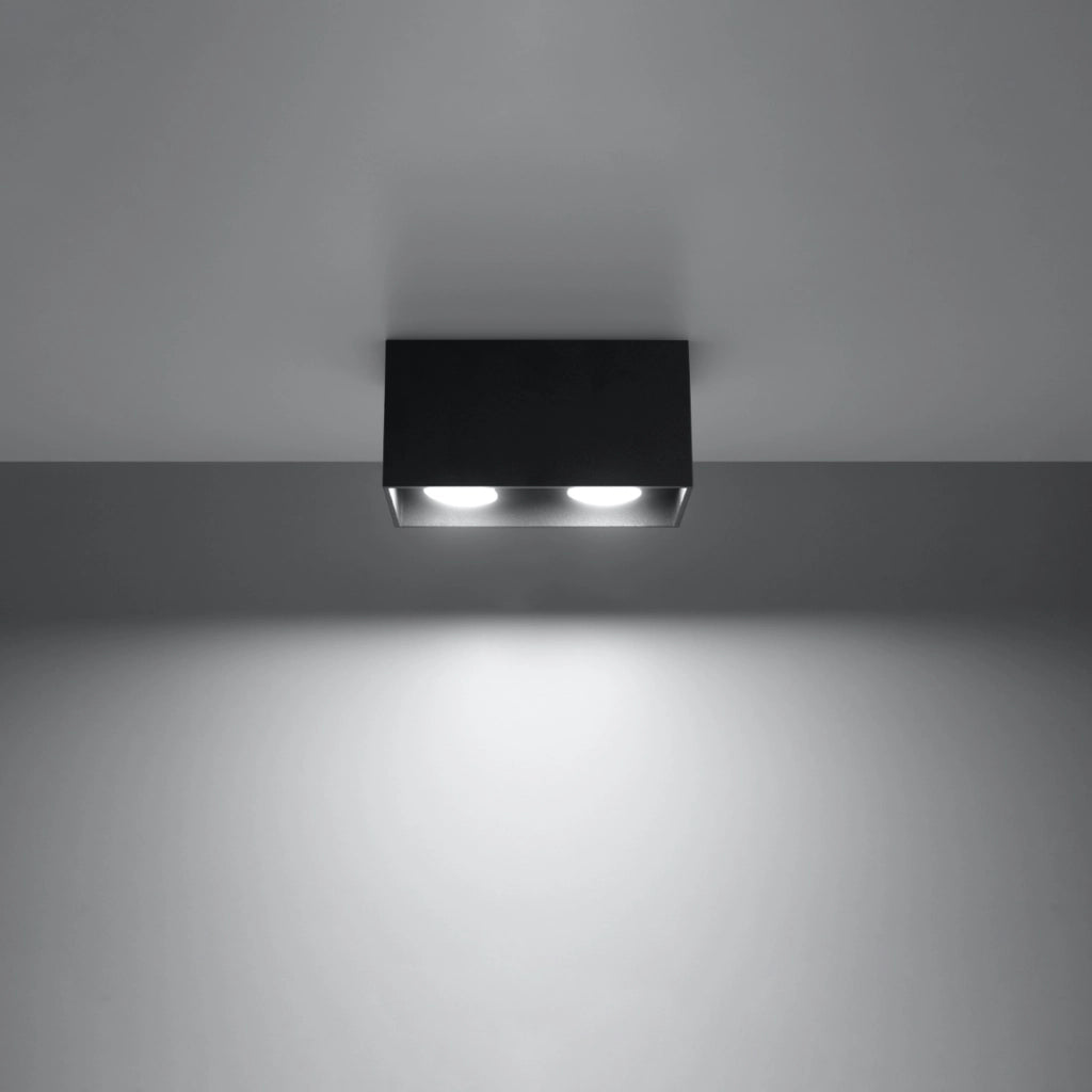 Lampada da soffitto QUAD nero