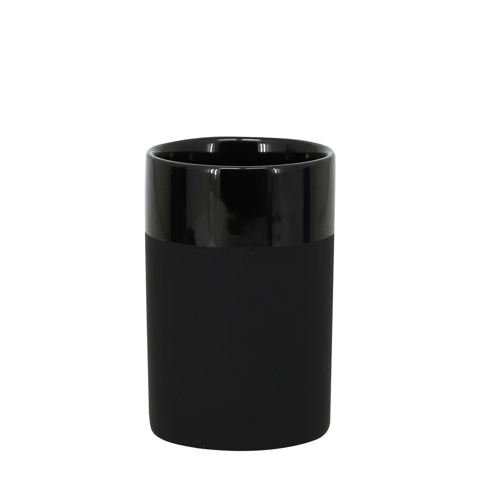 Bicchiere nero in ceramica - serie Black