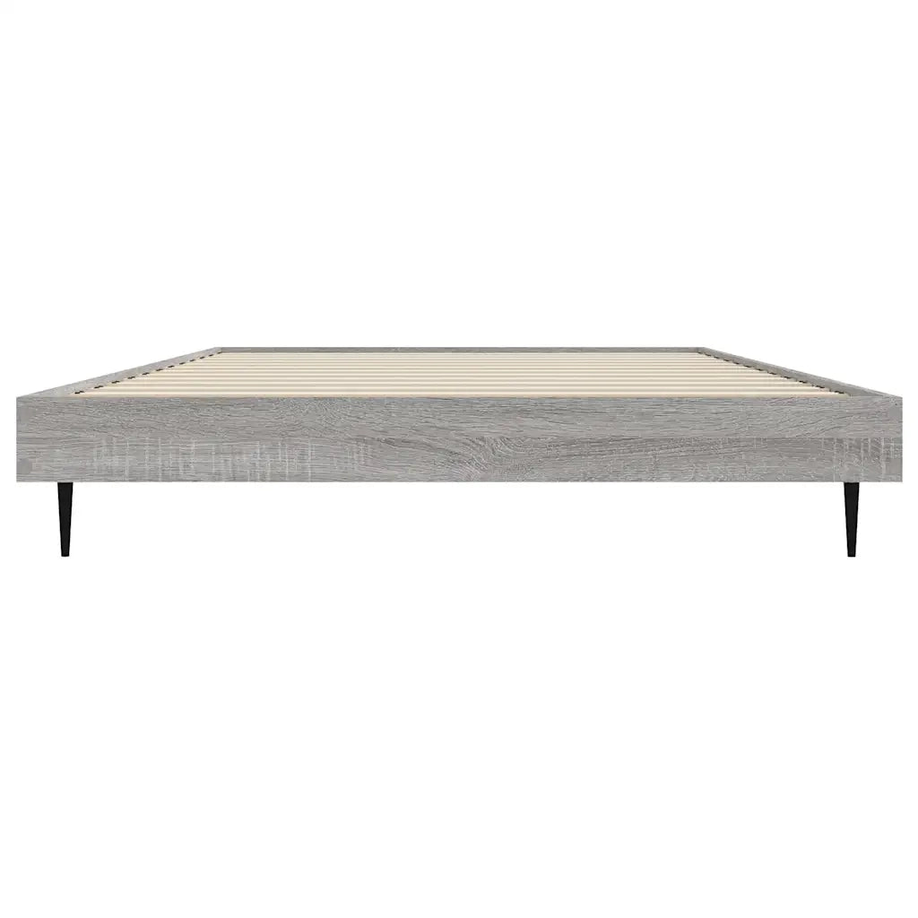 Letto singolo | Letto per adulti | Giroletto Grigio Sonoma 90x200 cm in Legno Multistrato