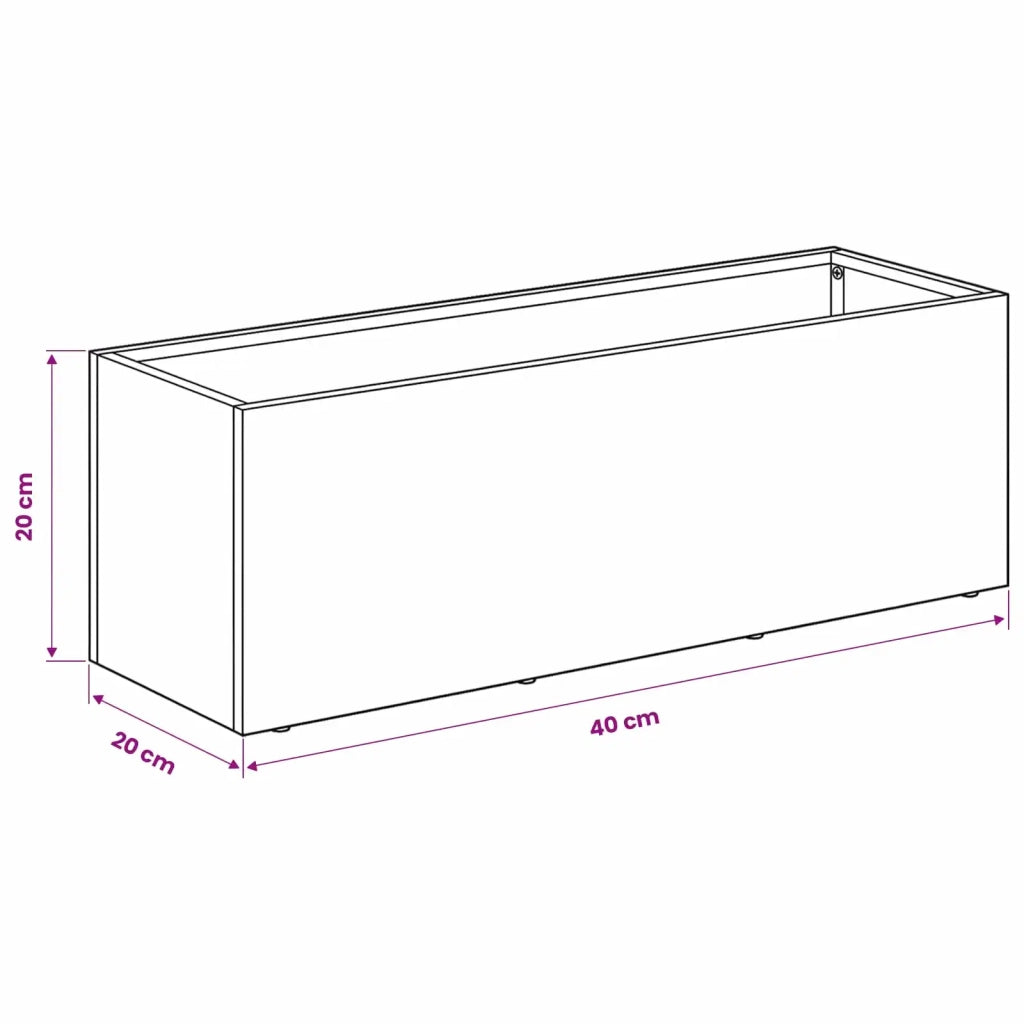 Vaso da giardino Verde Oliva 40 x 20 x 20 cm 8005140