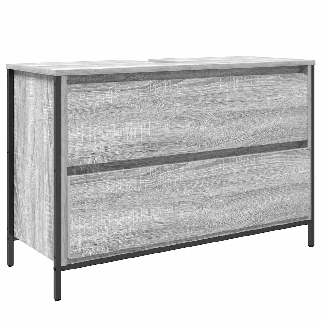 Set di mobili per il bagno con cassetto 3 pcs Grigio Sonoma 3328362