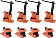 4 set di viti a clip H-stile per legno con viti in ghisa robusta per carpentiere clip per legno set di viti a clip per banco da lavoro con base ampia.